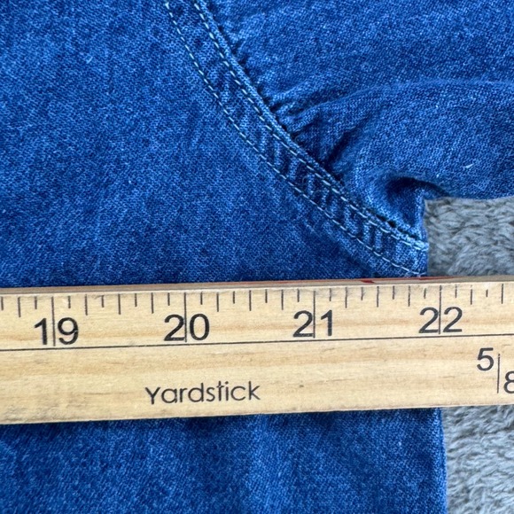 Goodfellow Clothing Company Denim Shirt Blue Long Sleeve Button Down Women Large - Picture 5 of 11